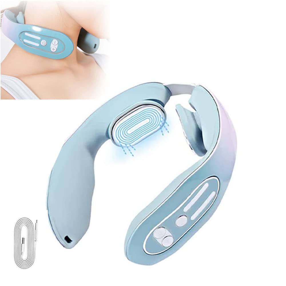Neck Acupoints Lymphvity Massage Device for Women Cordless Neck Massager for Pain Relief Portable Neck Relaxer Lymphatic Drainage Machine with 12 Modes Christmas Mothers Day Fathers Day Gifts